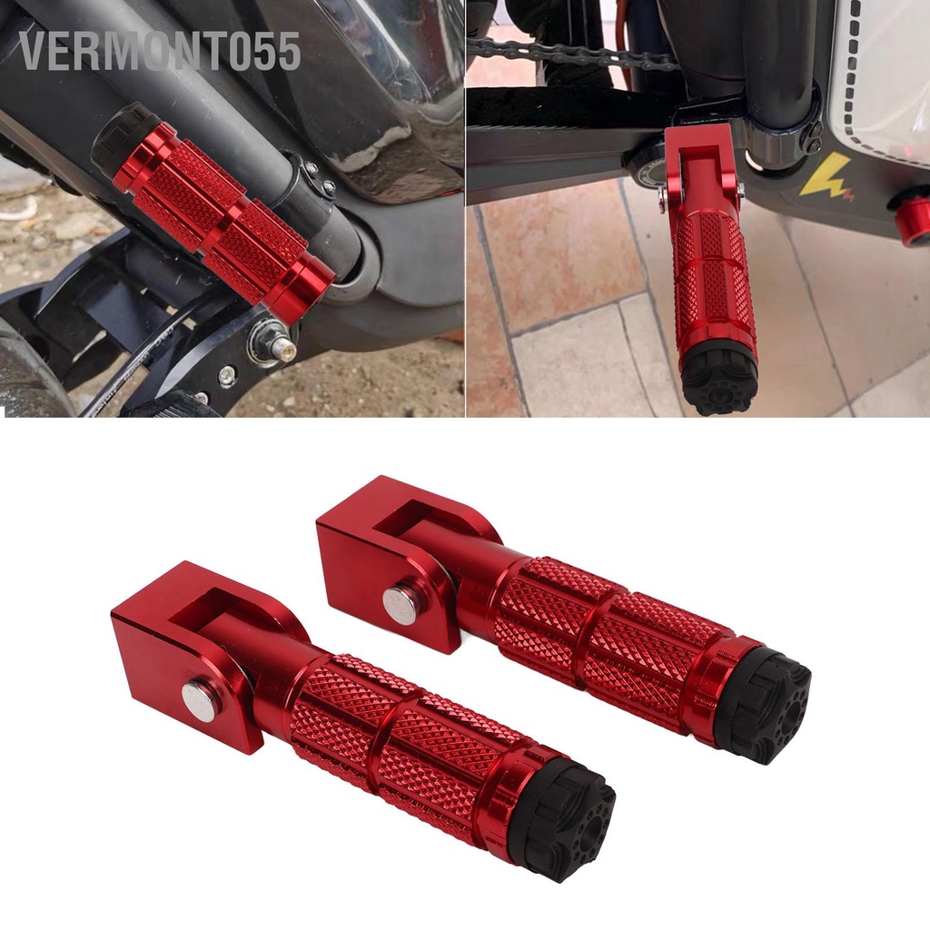 Vermont055 2 Chiếc Xe Máy Có Thể Gập Lại Chân Chốt M8 Chống Trượt Hợp Kim Nhôm Đa Năng Cho Đạp ATV UTV Go Kart