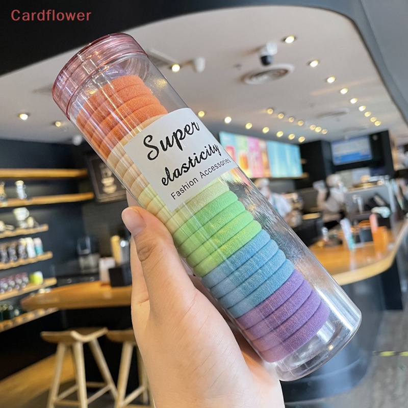 Hộp 24 Dây Buộc Tóc Co Giãn Tốt Không Đau Xinh Xắn Cho Bé Gái