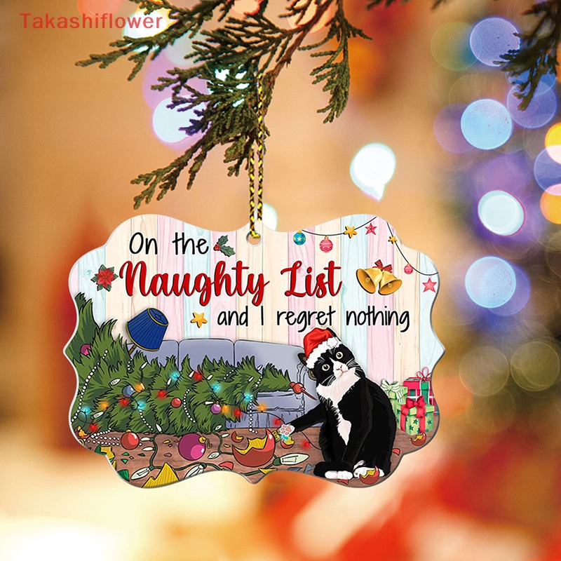 Phụ Kiện Treo Trang Trí Cây Thông Giáng Sinh Năm Mới Hình Chú Mèo Đen Dễ Thương