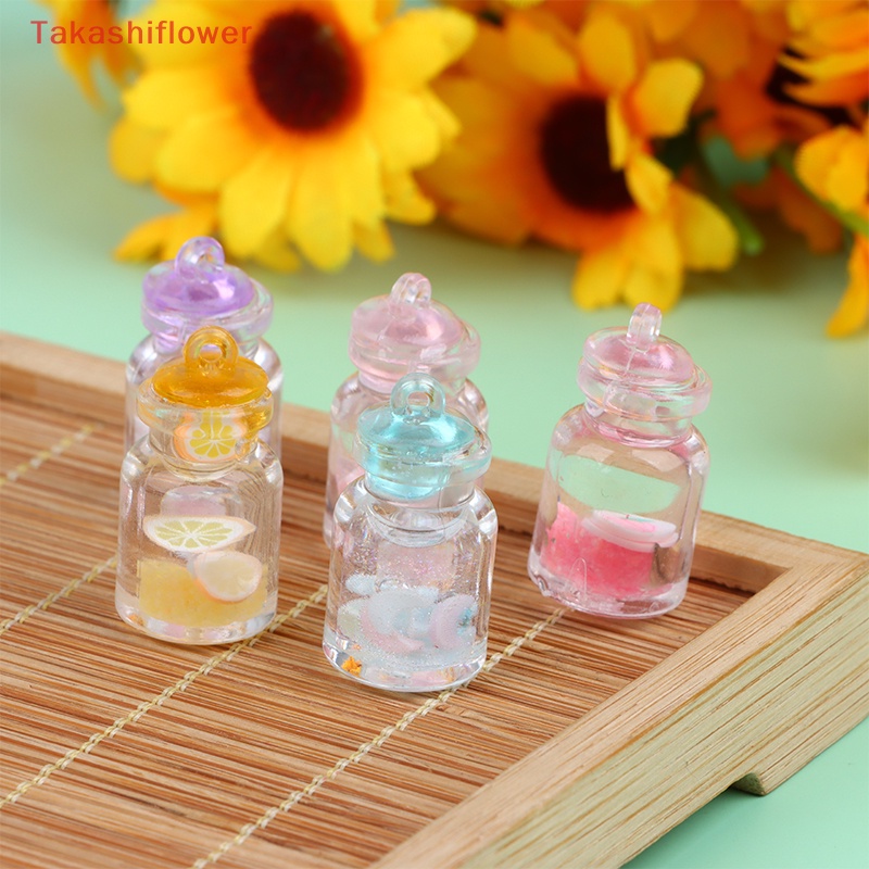 Set 10 Mặt Dây Chuyền Resin DIY Hình Lọ Hoa Hoạt Hình Phát Sáng Đáng Yêu