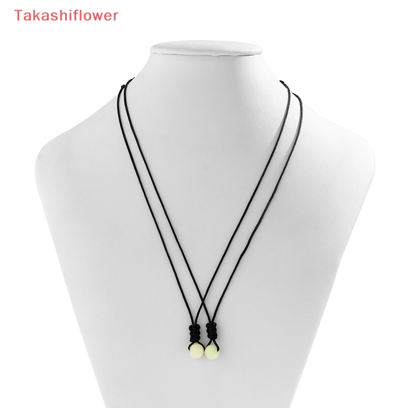(Takashiflower) Vòng Cổ Choker Dây Đen Hai Lớp Đính Đá Dạ Quang Đơn Giản Có Thể Điều Chỉnh Kích Thước Cho Nữ