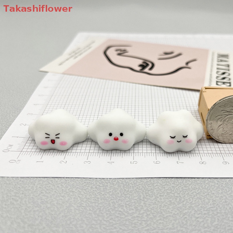 Set 2 Phụ Kiện Trang Trí Hình Đám Mây 3D Bằng Nhựa Resin Dạ Quang Dễ Thương DIY