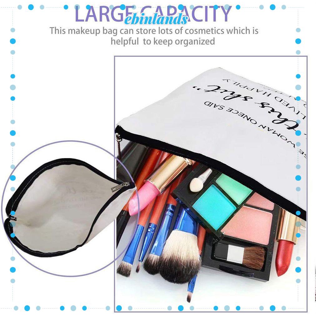 Túi Đựng Bút Chì / Mỹ Phẩm Có Khóa Kéo Tiện Dụng Cho Nữ Ốp