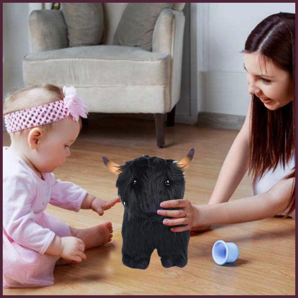 Bò Nhồi Bông 25cm Xinh Xắn Dùng Trong Trang Trí