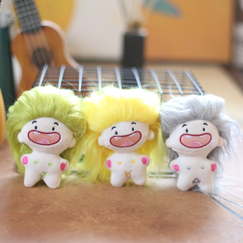 Búp Bê Nhồi Bông Hình 12 Cung Hoàng Đạo Tóc Dài 10cm Dễ Thương