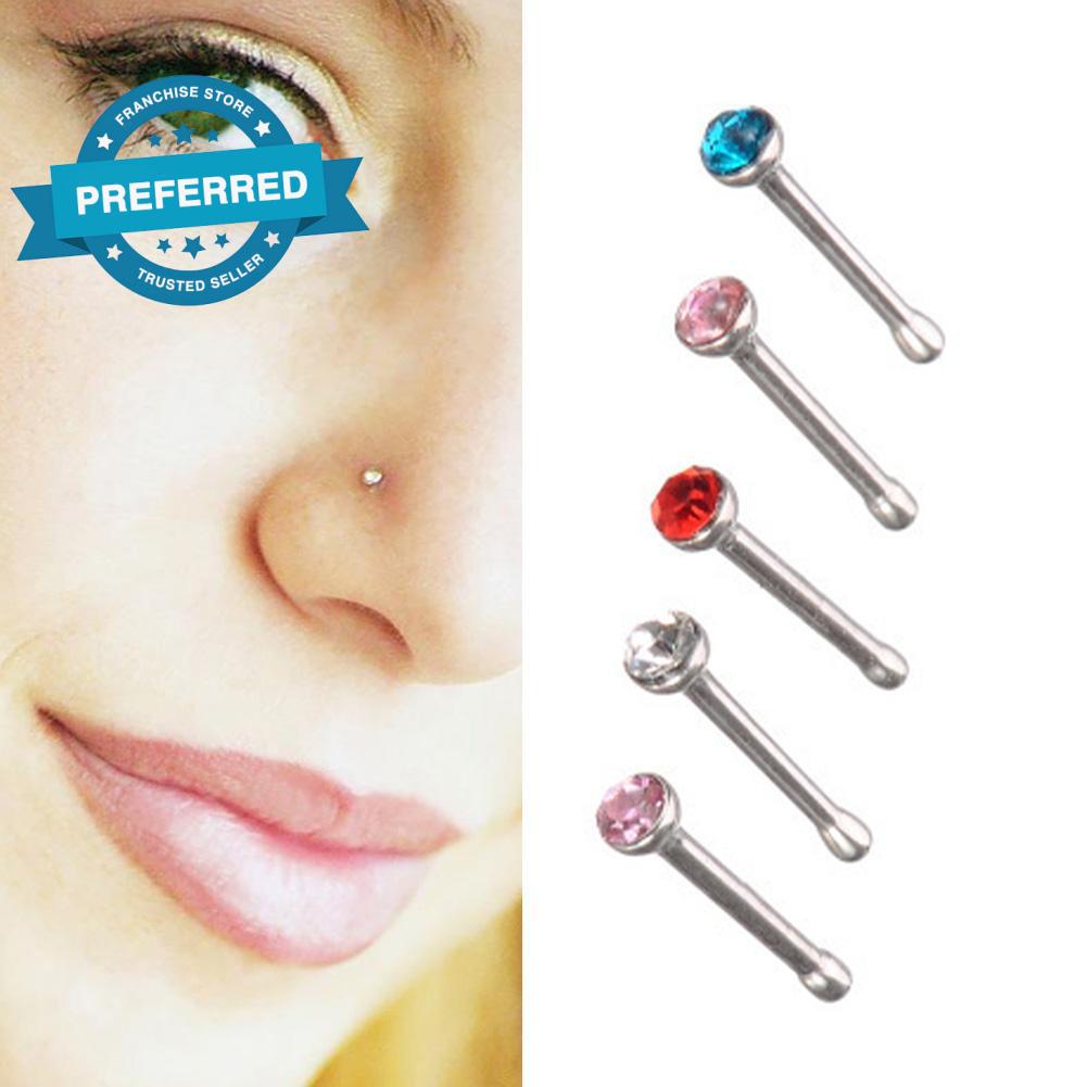 Khuyên Mũi Đính Đá Chất Liệu Thép Không Gỉ N8B7