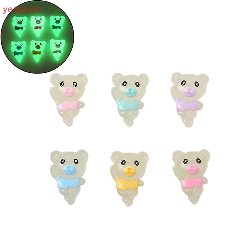 Set 2 Mô Hình Gấu Nhảy Múa Bằng Nhựa Resin Phát Sáng DIY Hoạt Hình