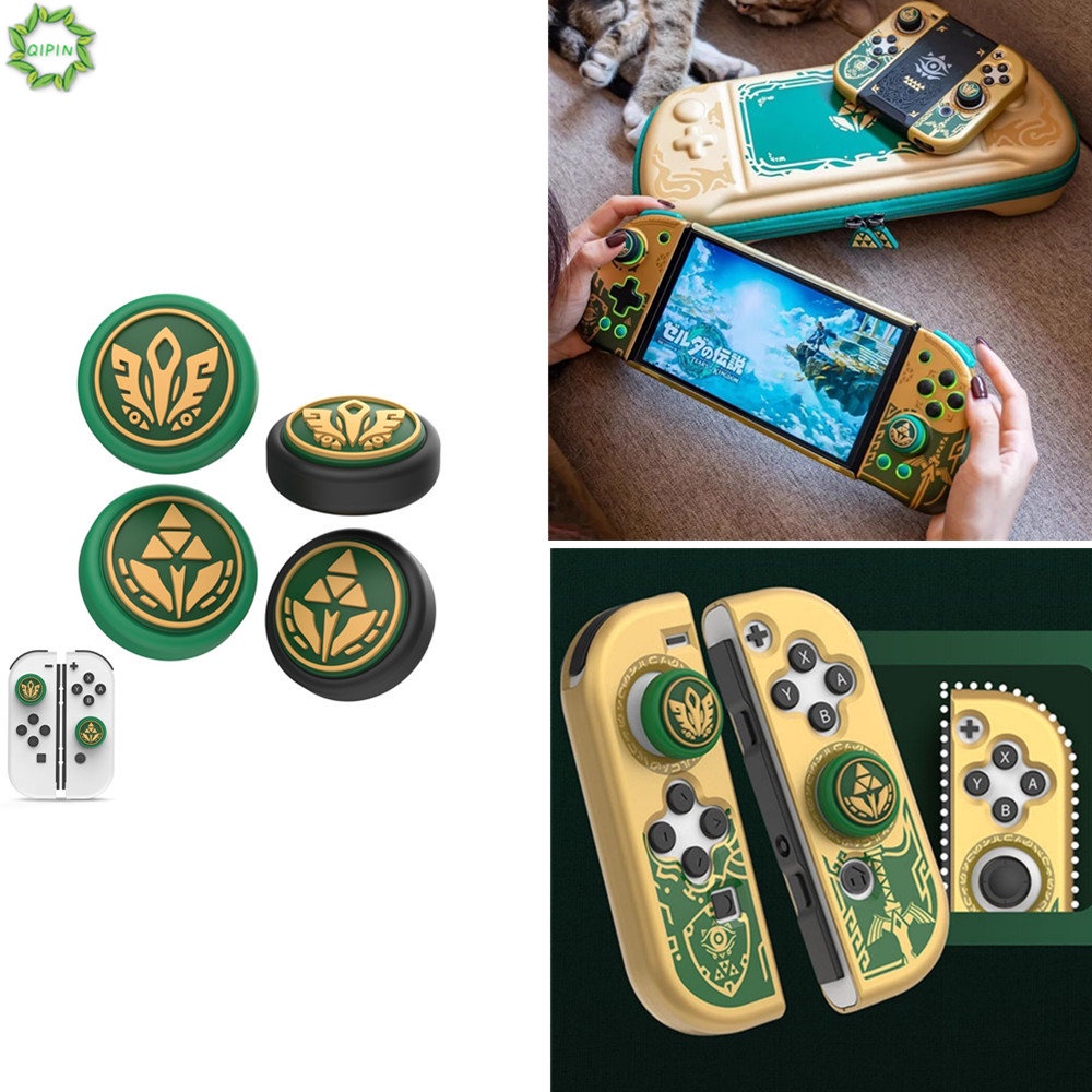 Ốp Bọc Nút Điều Khiển Chơi Game Chống Trượt Qipin Switch OLED The Kingdom of Zelda