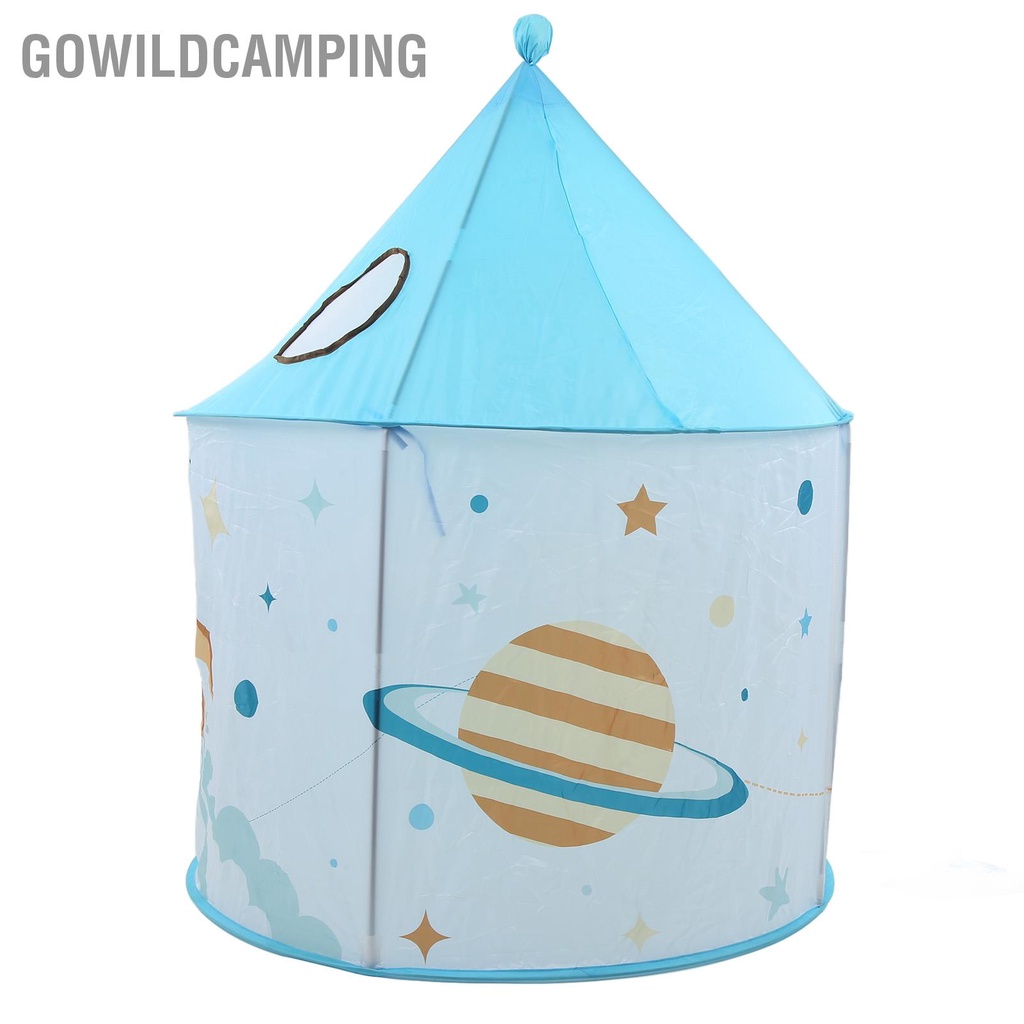 GoWildCamping Lều Trẻ Em Bầu Trời Đầy Sao Tinh Tế In Hoa Văn Lâu Đài Có Thể Gập Lại Hoạt Hình Nhỏ Cho Ngoài Trong Nhà