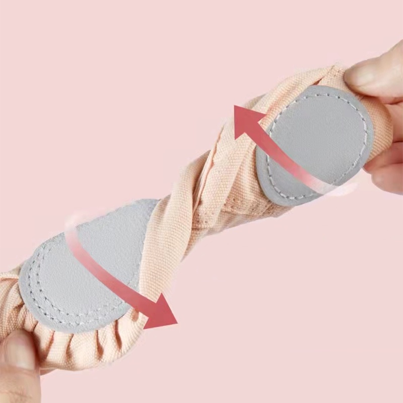 Giày Múa Ba Lê Vải Canvas Đế Mềm Cột Dây Co Giãn Chuyên Nghiệp Cho Người Lớn Và Trẻ Em