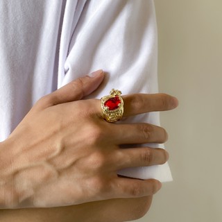  Nhẫn Mạ Vàng Bạc Hình Rồng 3D Đính Đá Zircon Thời Trang 