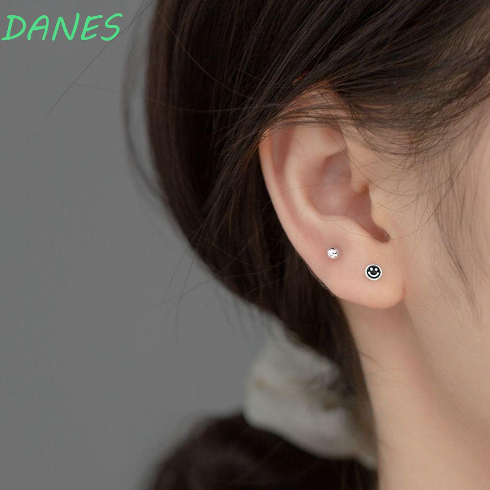 Bông Tai Mini Hình Mặt Cười Phong Cách Hàn Quốc Thời Trang Cho Nữ