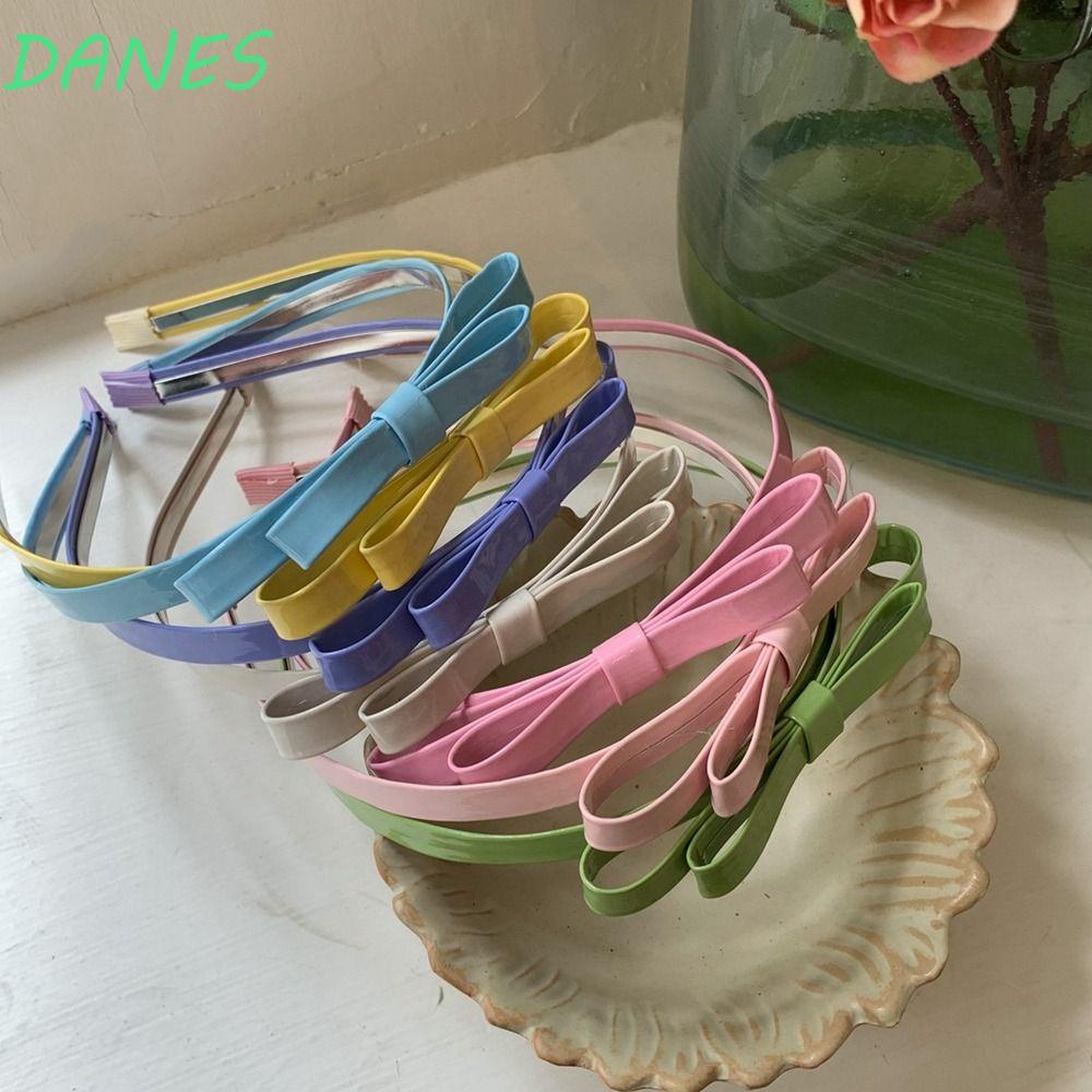 Băng Đô Cài Tóc Da Pu Mỏng Đính Nơ Thời Trang Hàn Quốc Y2k