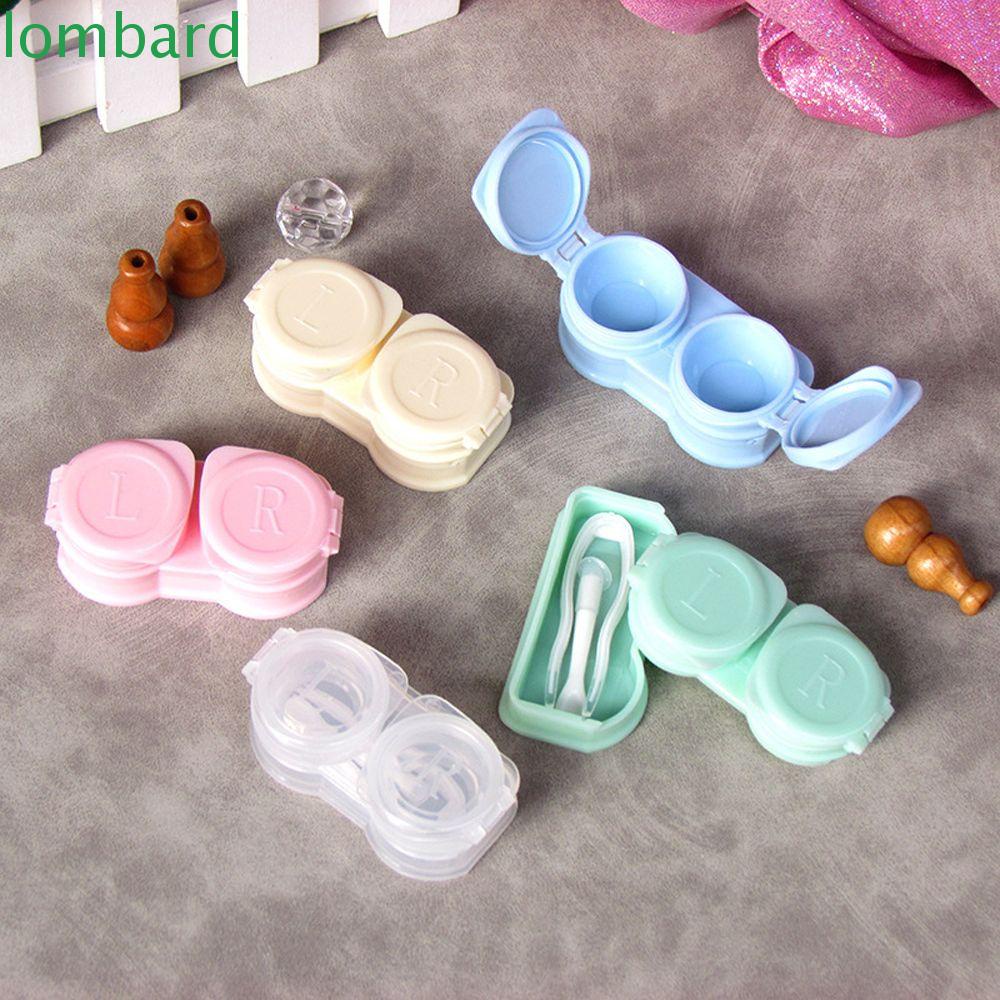 Lombard Hộp Đựng Kính Áp Tròng Hình Chữ Nhật Màu Kẹo Trong Suốt Kiểu Hàn Quốc Cho Nam Nữ