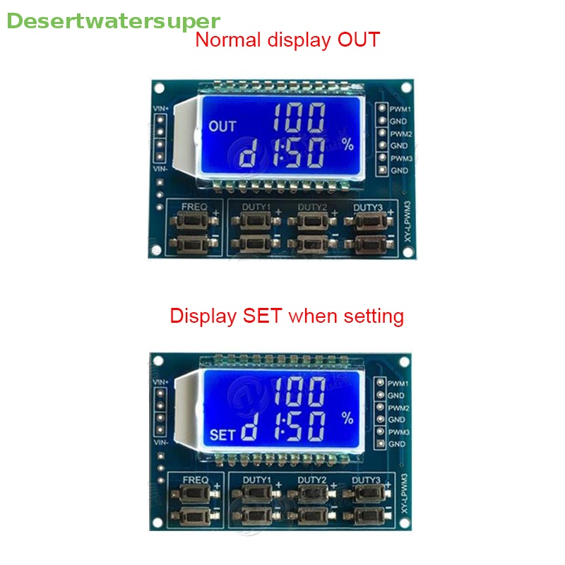 Mô Đun Điều Chỉnh Tần Số Xung PWM 3 Chiều Màn Hình LCD