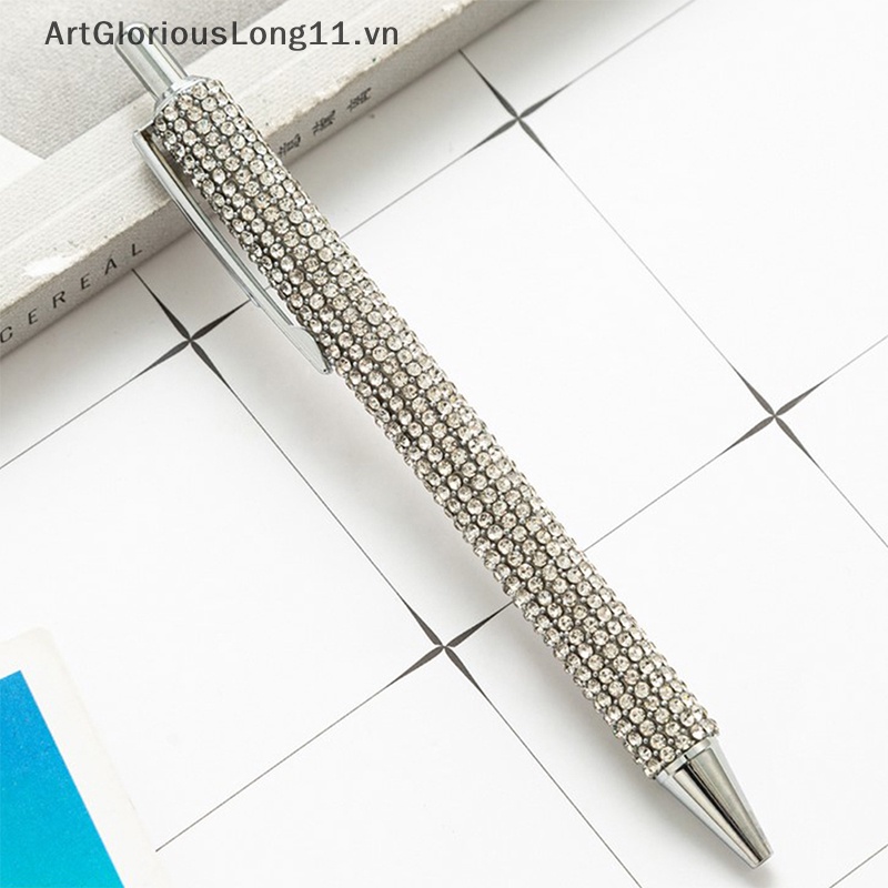 Bút Bi Mực Đen Ngòi 0.5mm Đính Kim Sa Lấp Lánh