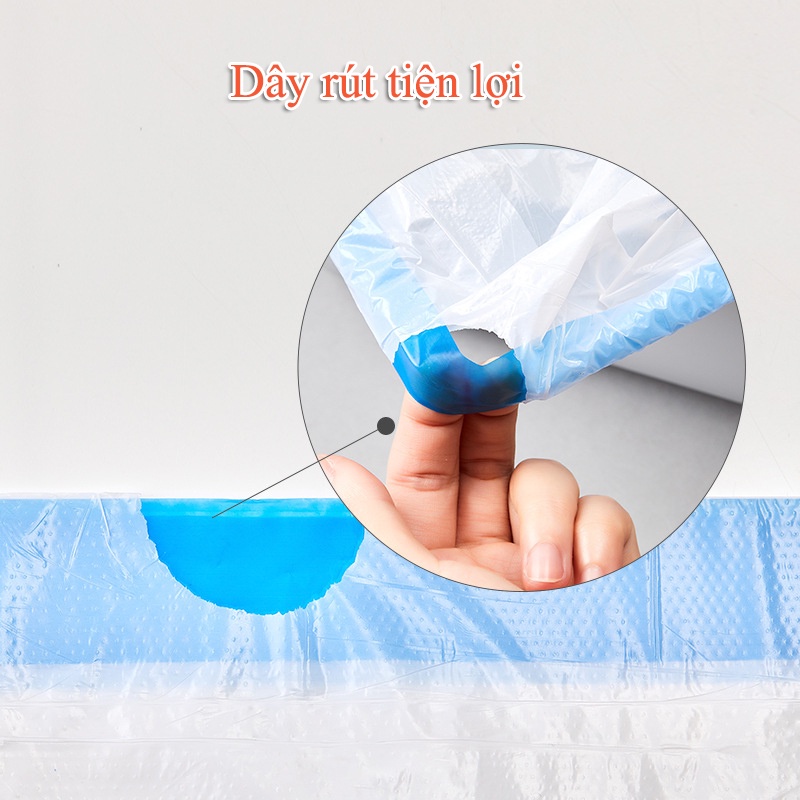 Cuộn 20 túi -Túi vệ sinh chó mèo túi đựng phân chó mèo có dây rút tiện lợi