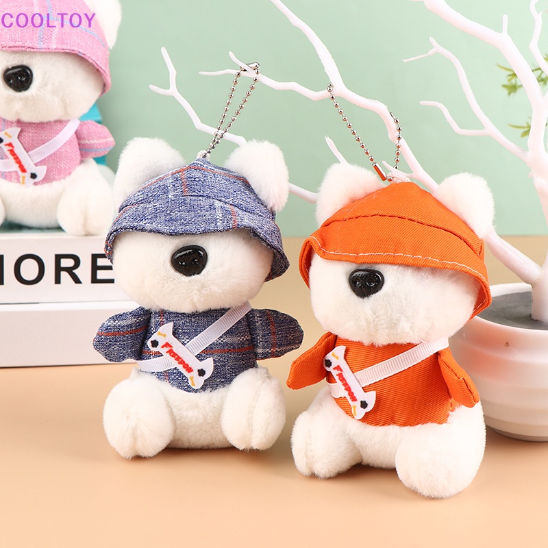 Đồ chơi nhồi bông Hình Chú Chó Dễ Thương 14CM Trang Trí Móc Khóa / Ba Lô / Túi Xách