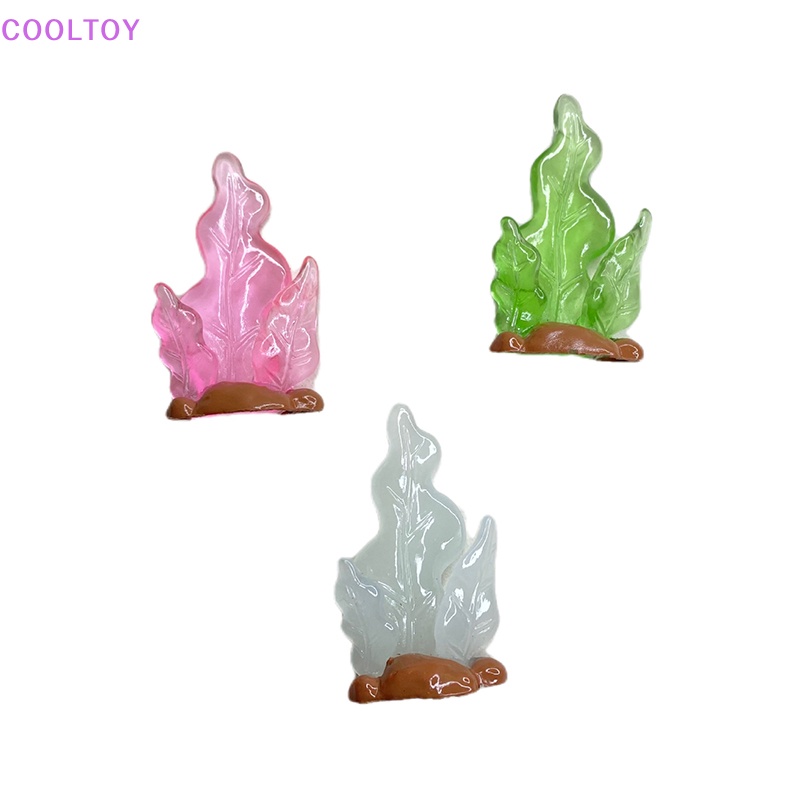 Set 5 Mô Hình Cá Biển Mini Bằng Nhựa Resin Trong Suốt Phát Quang Trang Trí Tiểu Cảnh DIY