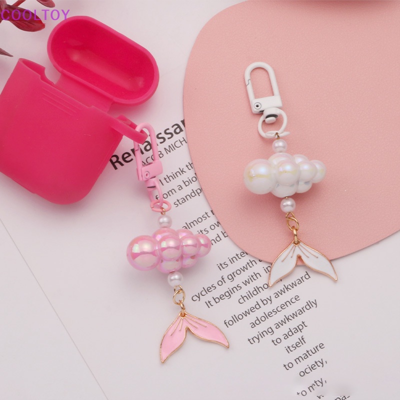 Móc Khóa Hình Đuôi Cá Đính Ngọc Trai Thời Trang Dành Cho Nữ