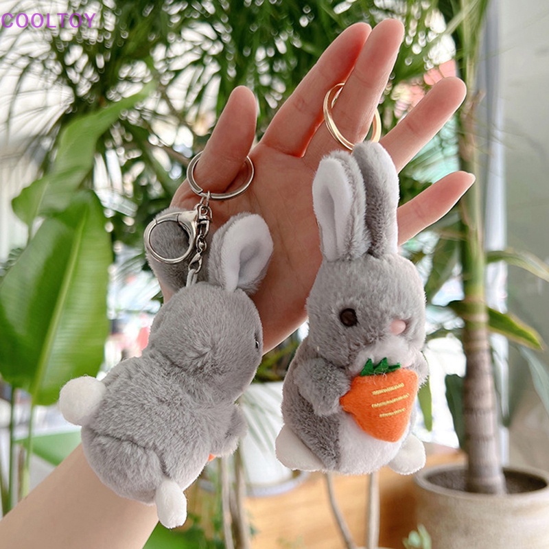 Móc Khóa Hình Thỏ Nhồi Bông Dễ Thương Sáng Tạo