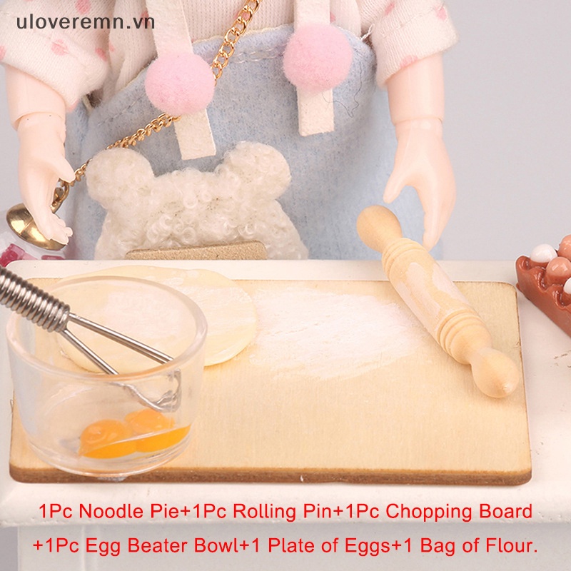 1 Bộ Dụng Cụ Đánh Trứng Trang Trí Nhà Búp Bê Tỉ Lệ 1: 12
