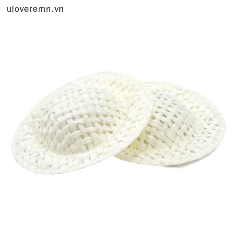 Set 10 Nón Rơm Mini 4cm Trang Trí Nhà Búp Bê