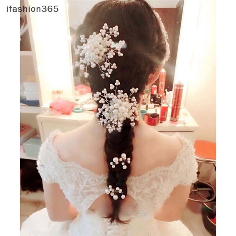 Ghim Cài Tóc Hình Hoa Đính Ngọc Trai Nhân Tạo Thời Trang ifashion365