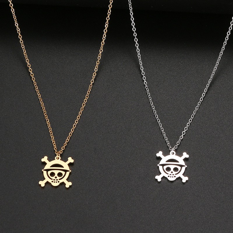 Vòng cổ Mạ Bạc 925 Mặt Hình Đầu Lâu Phong Cách Hip Hop