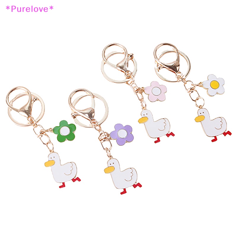 Móc Khóa Hình Chú Vịt Hoạt Hình Xinh Xắn Mới