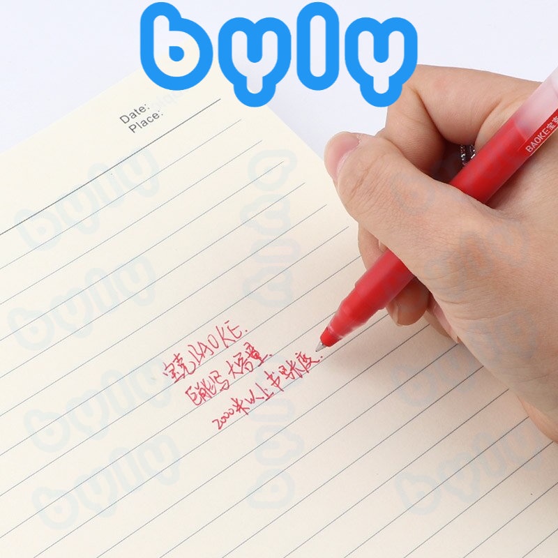 Bút gel 0.5mm vỏ trong suốt mực siêu nhiều viết được 2000m Baoke | PC3808 - ByLy Store