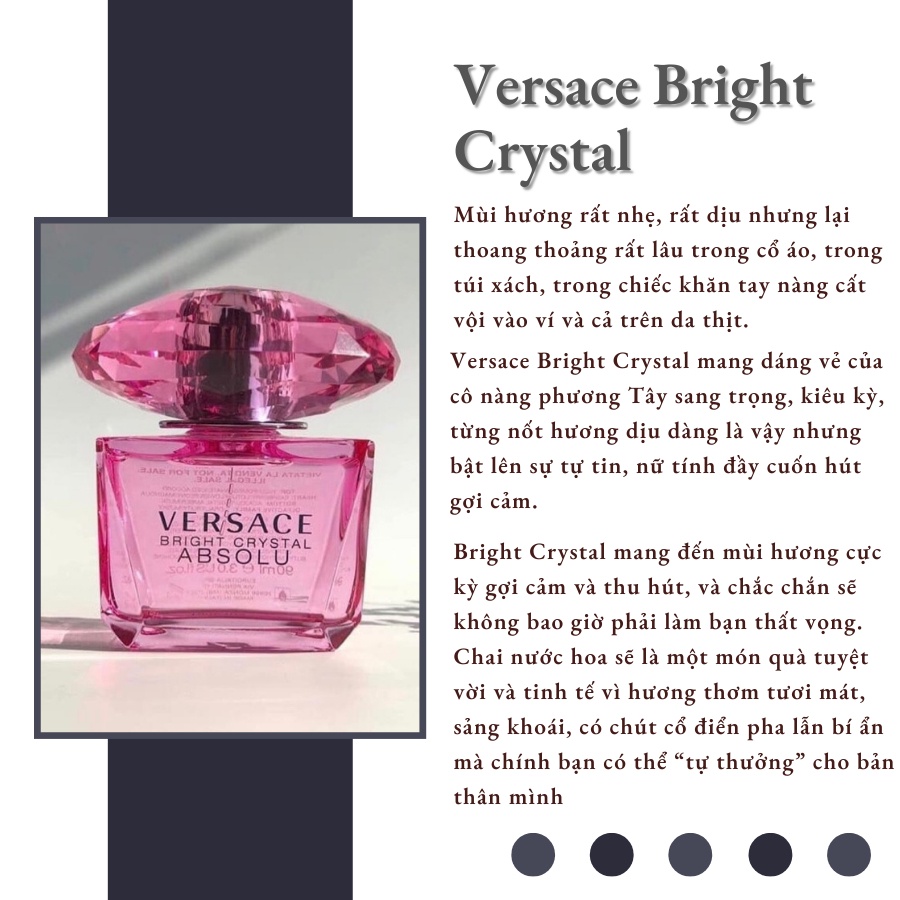 Nước hoa nữ Versace Bright Crystal chiết 10ml chính hãng - Delimaperfume