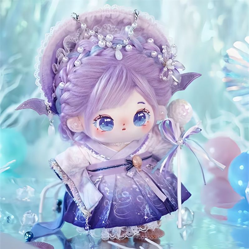 Bộ Búp Bê Nhồi Bông Attribute Hoạt Hình Đáng Yêu Dành Cho Bé Gái 20cm