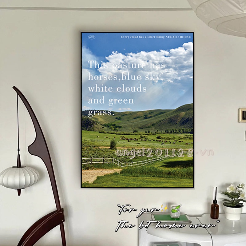 Tranh Treo Tường Hình Đám Mây Trắng Phong Cách Bắc Âu Trang Trí Nội Thất