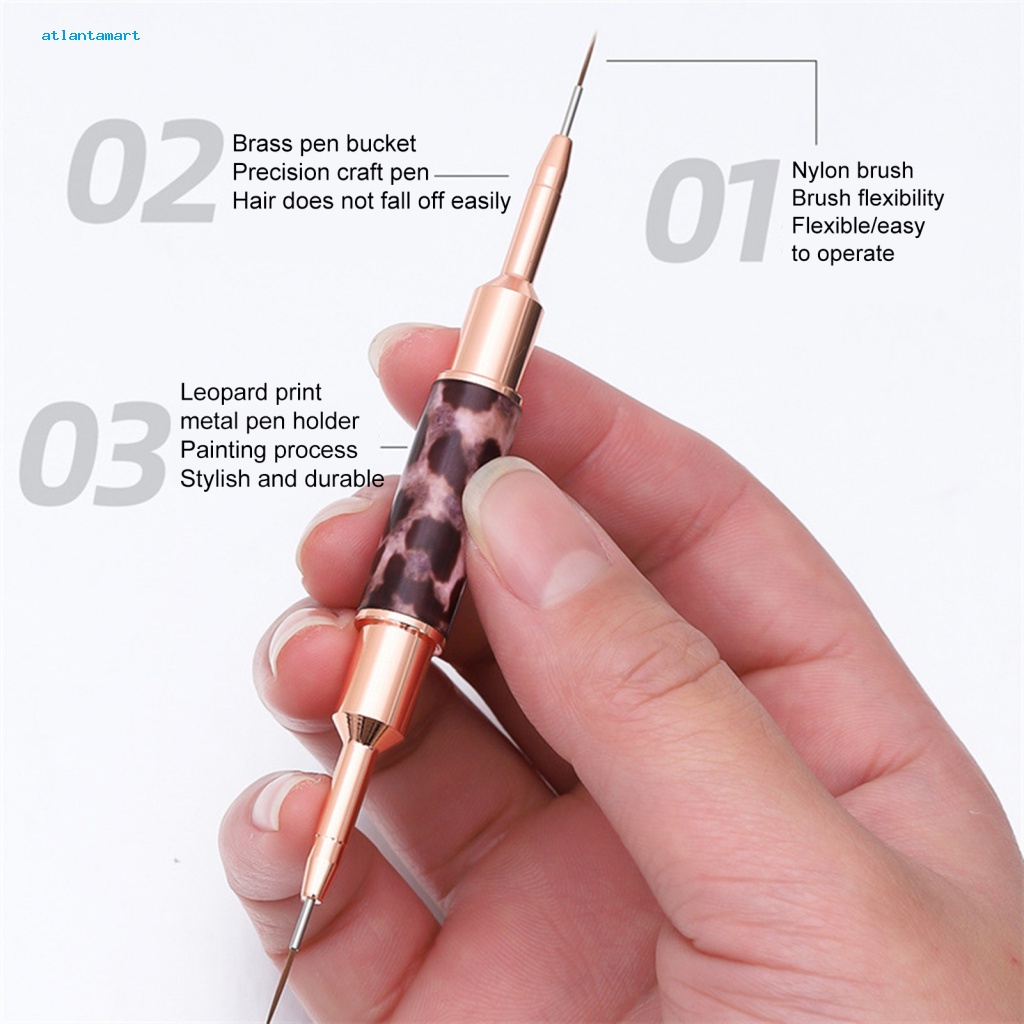 Túi Đựng Đồ Dùng Cao Cấp Tiện Dụng| Bút Trang Trí Móng Tay Hai Đầu Lông Siêu Mềm Mịn Họa Tiết Da Báo DIY
