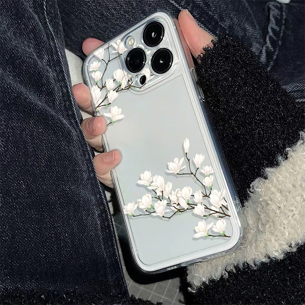 ✅Ốp Điện Thoại Mềm Chống Sốc Họa Tiết Hoa Anh Đào Đơn Giản Cho Iphone 14pro 7813 6Iniphone12Plus 11 4N14