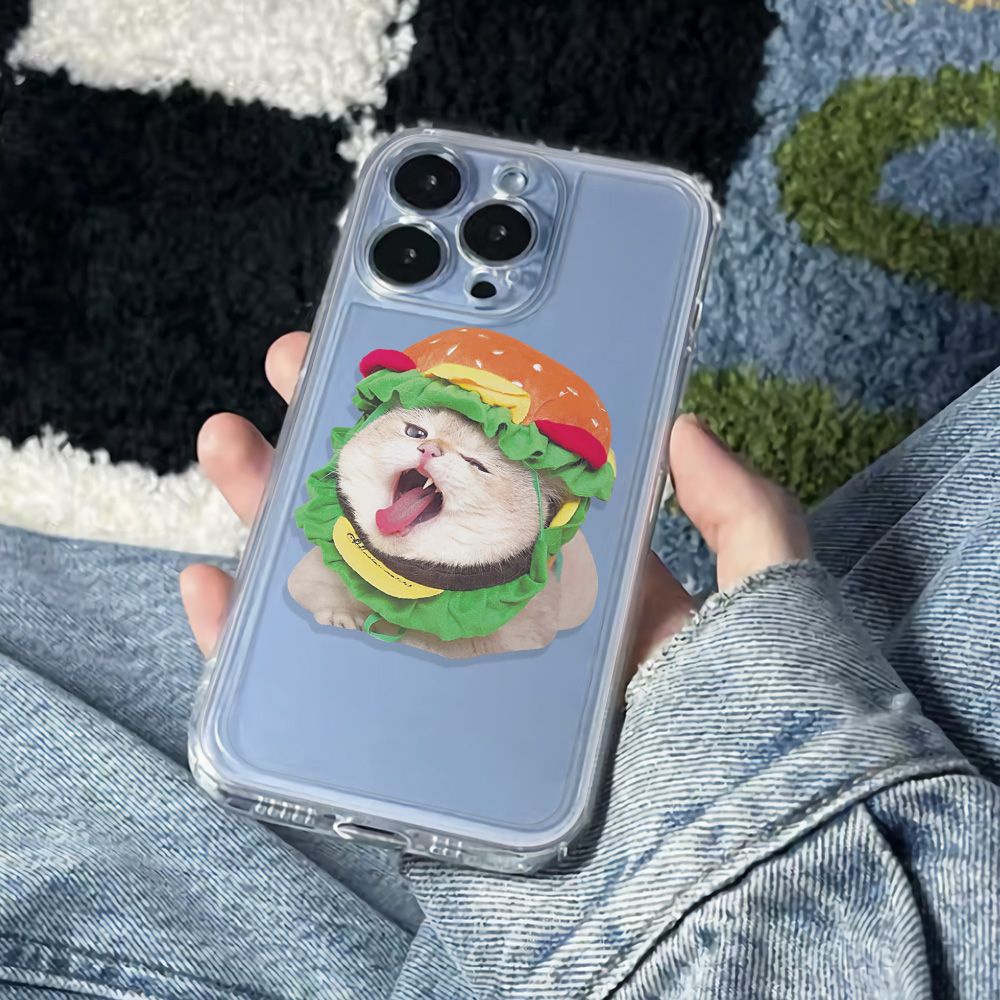 ✅Ốp Điện Thoại Dẻo Họa Tiết Chú Mèo Dễ Thương Cho iPhone1214pro 1214Pro Max111378Ốp Điện Thoại Chống Sốc Đơn Giản Cho Burger 6In DHK9 DHK9 6In