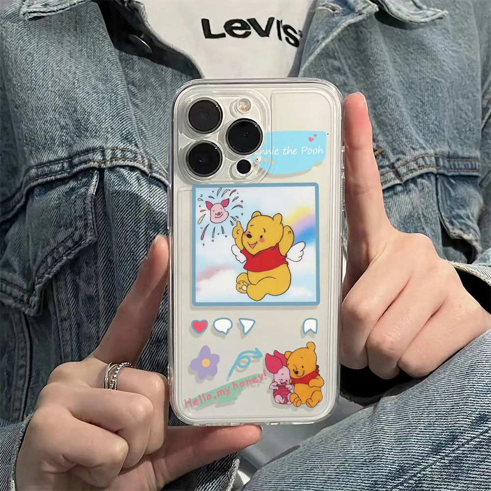 ✅Ốp Điện Thoại Dẻo Họa Tiết Hoạt Hình Gấu Pooh Dễ Thương Chống Sốc Cho Iphone1213 6In 14pro 11 7B2A 78