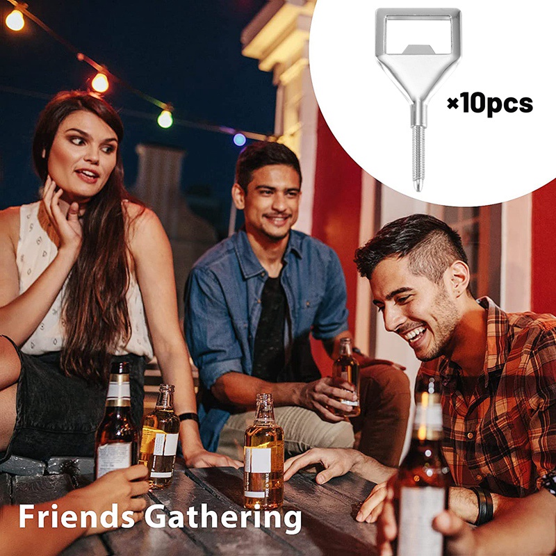 Bộ 10 Dụng Cụ Khui Nắp Chai Bằng Gỗ