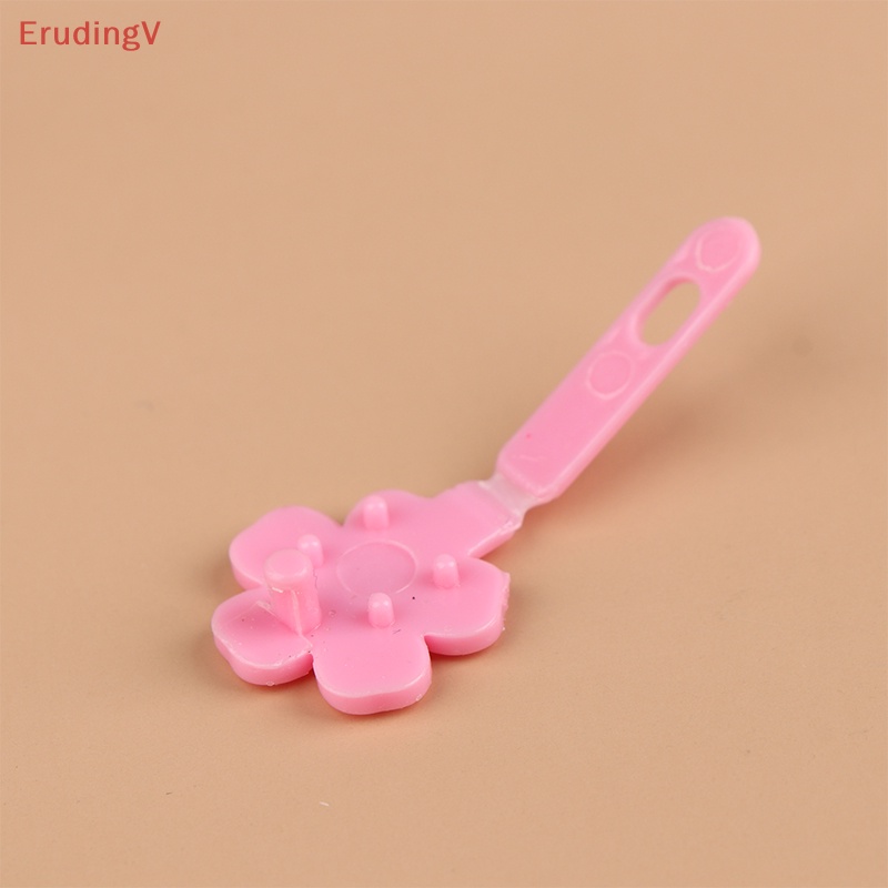 Bộ 2 Kẹp Tóc Hình Hoa Màu Hồng Mini Dành Cho Búp Bê Tỷ Lệ 1 / 6