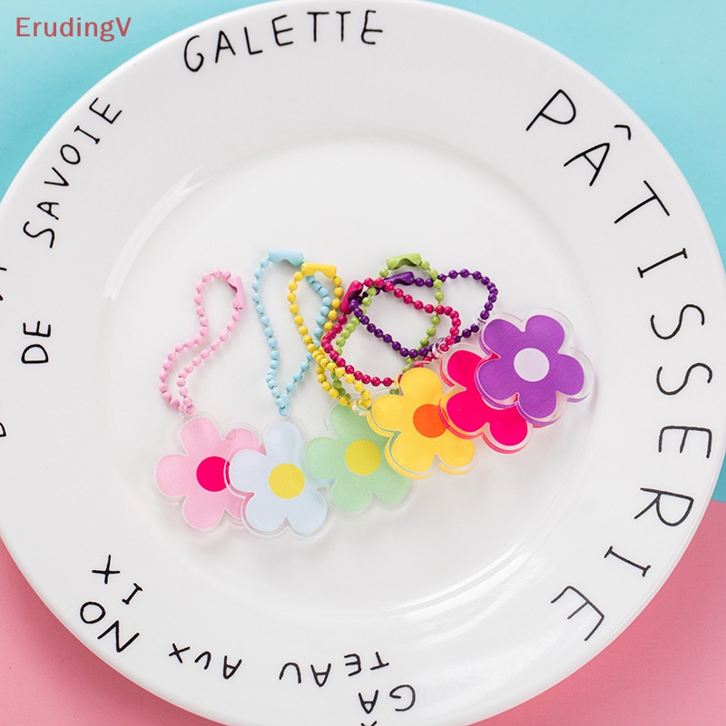 [ErudingV] Móc Chìa Khóa / Túi Xách Bằng Acrylic Hình Hoa Hướng Dương Màu Sắc Dễ Thương Sáng Tạo