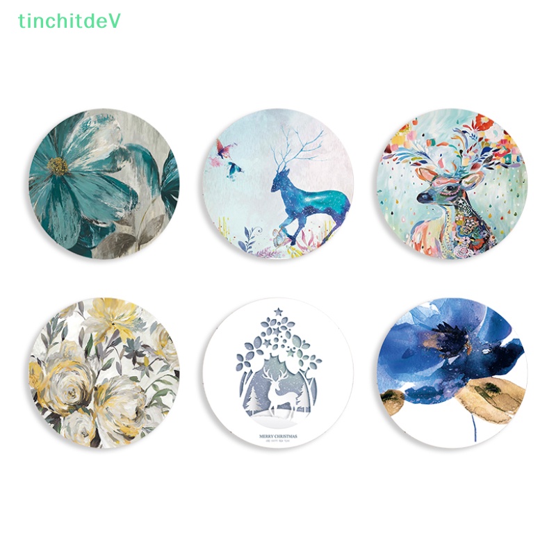 Thảm Lót Chuột Chơi Game Hình Tròn 20CM Chống Trượt In Họa Tiết Hoạt Hình Dễ Thương