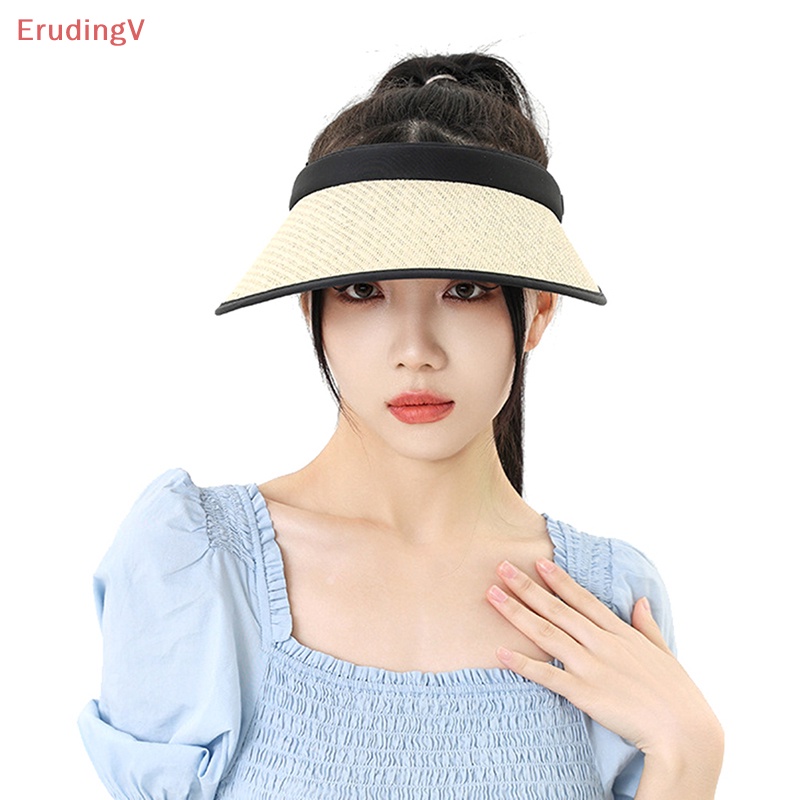 1 Mũ Rơm Chống Nắng Hở Chóp Gấp Gọn Được Hợp Thời Trang Đi Biển