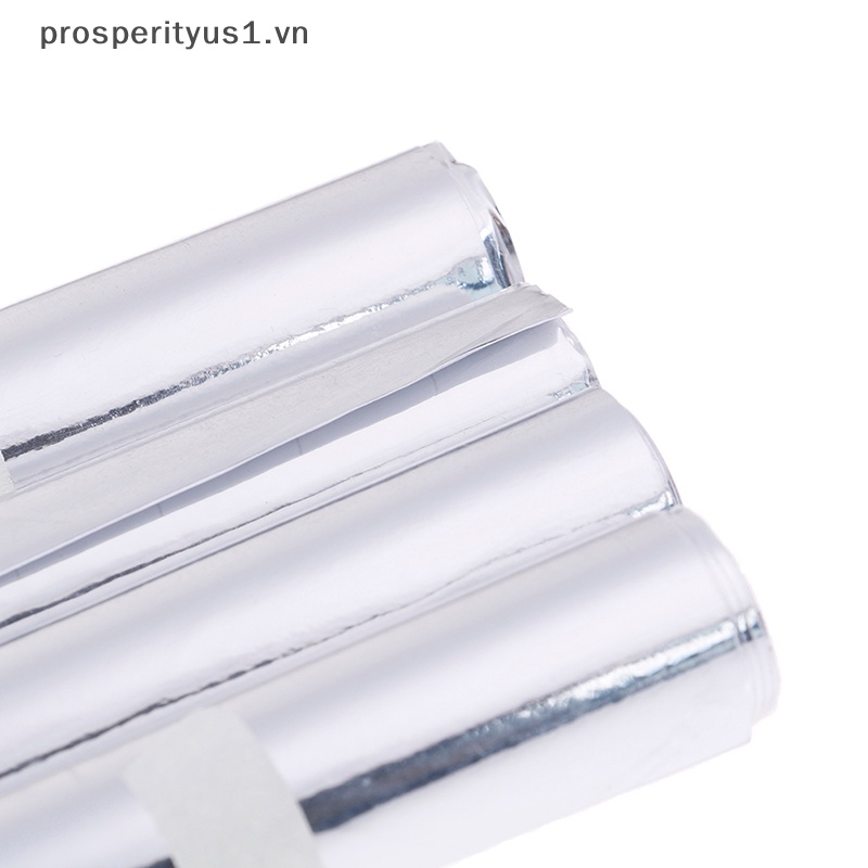 [prosperityus1] Car silver glossy mirror stretchable chrome vinyl wrap decal film ers [VN]