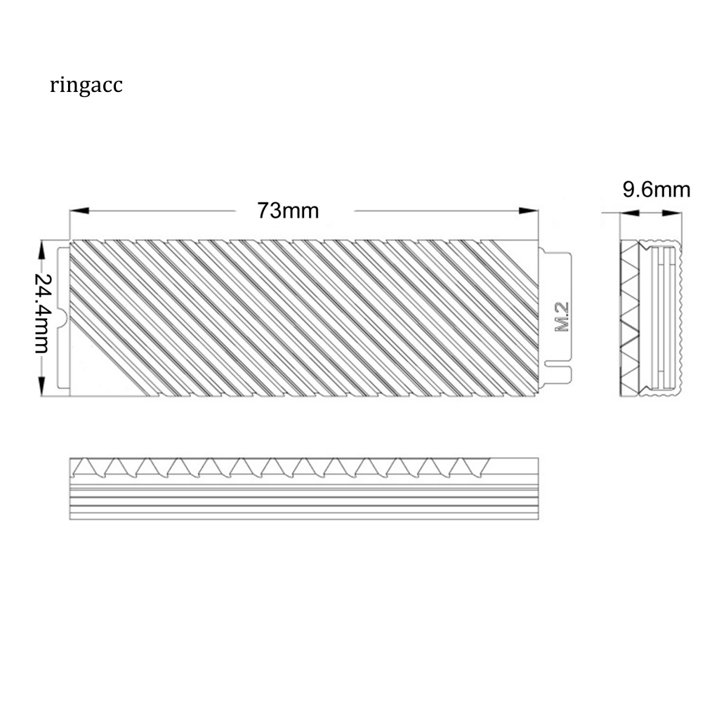 Quạt Tản Nhiệt Bằng Hợp Kim Nhôm M.2-3 M.2 22800 RGA Chất Lượng Cao
