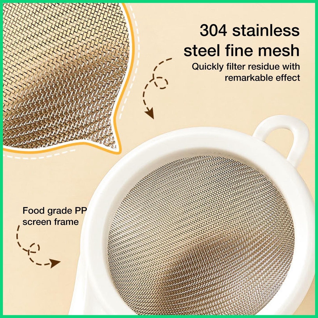 Rây Bột Bằng Thép Không Gỉ Có Tay Cầm Tiện Dụng Cho Nhà Bếp