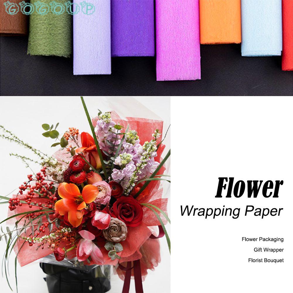 GOGOUP 30 Sheets/Pack Flower Wrapping Paper Colorful DIY Cotton Gift Wrapper