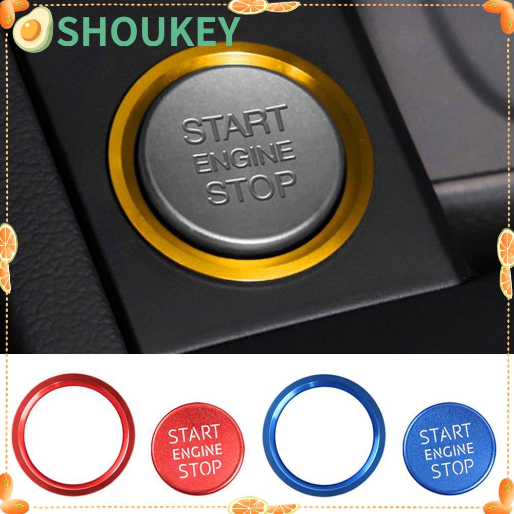SHOUKEY Start Button Stickers Circle Trim Start Switch Safety Decoration Engine Start