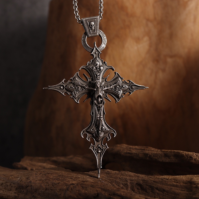 Vòng cổ Mặt Thánh Giá Phong Cách gothic Cho Nam