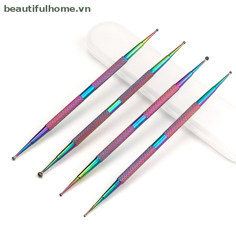 Bộ 4 Bút Vẽ Móng Nghệ Thuật Hai Đầu Chuyên Nghiệp